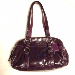 Authentic Coach Soho Purple Patent Leather Satchel